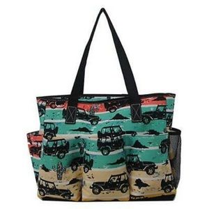 Jeep canvas tote bag